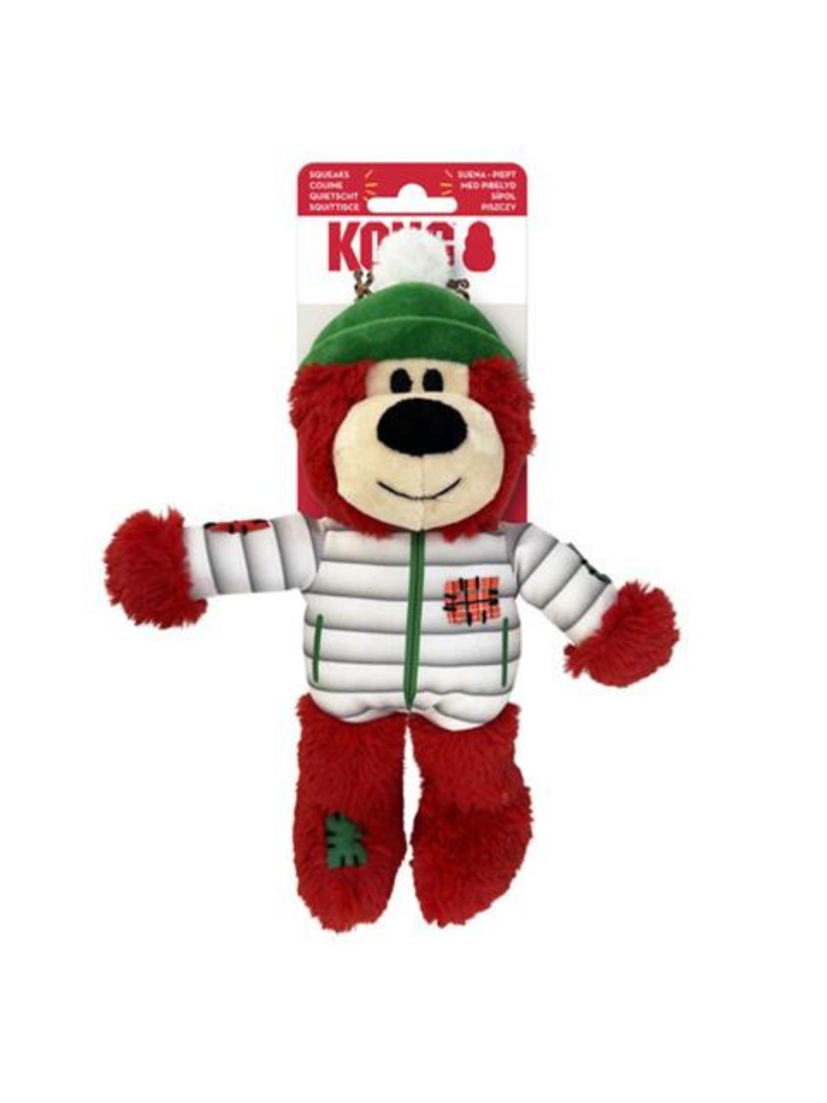 KONG hračka pre psa Holiday Wild Knots Bear S/M